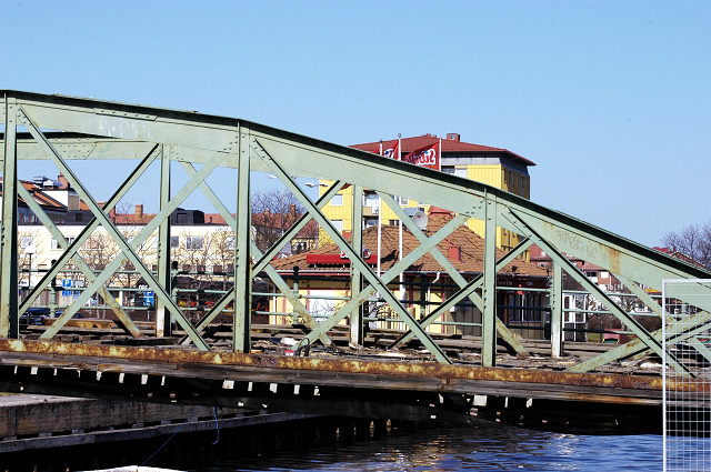 Wiew Ironbridge in central Söderhamn. 